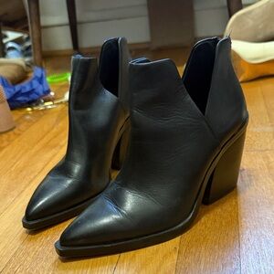 Vince Camuto Sleek Black Ankle Booties
